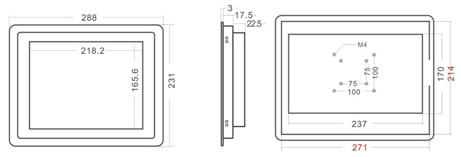 3mm Bezel Industrial Monitor