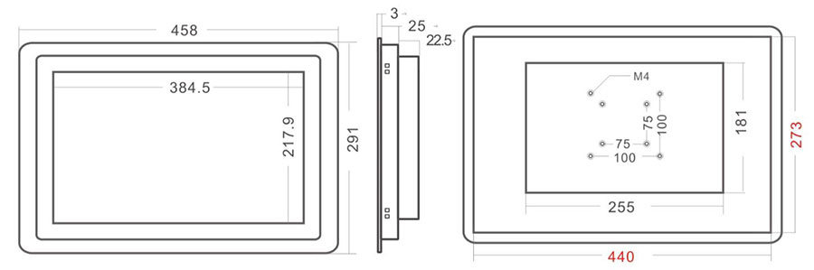 3mm Bezel Industrial Monitor
