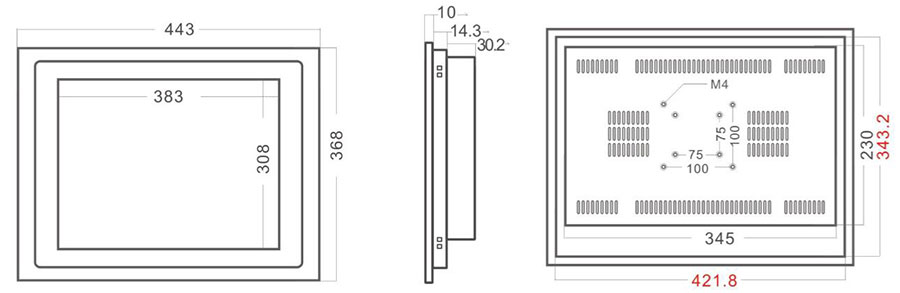 10mm Bezel Industrial Panel PC