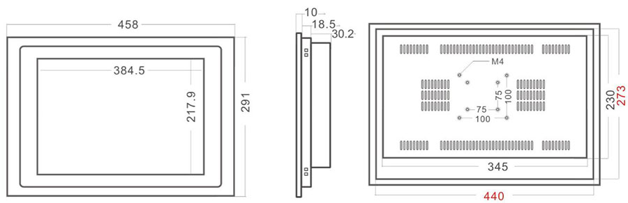 10mm Bezel Industrial Panel PC