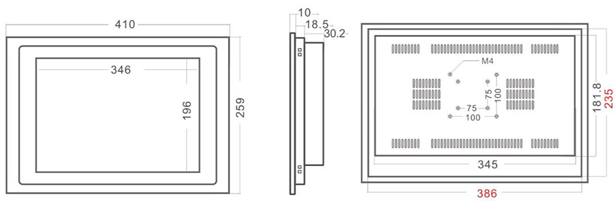 10mm Bezel Industrial Panel PC