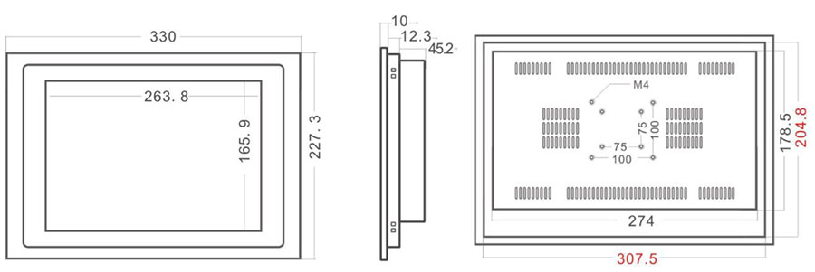 10mm Bezel Industrial Panel PC