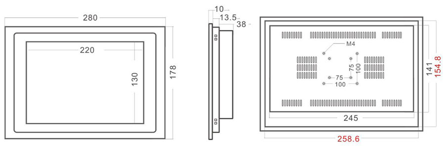 10mm Bezel Industrial Panel PC
