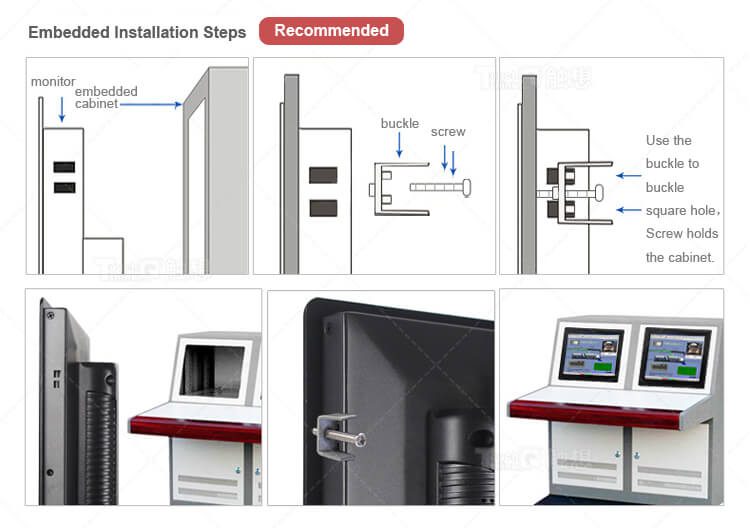 Embedded mount Industrial Monitor