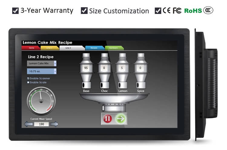 Industrial All In One Panel PC Factory Price 12.1"
