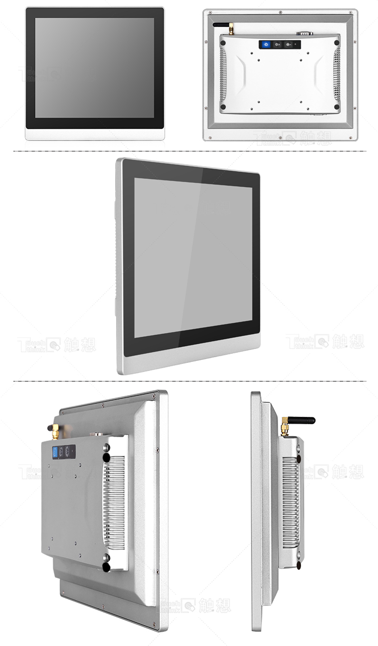 Rugged Design Aluminum Fanless Industrial Touch Screen Panel PC 17"