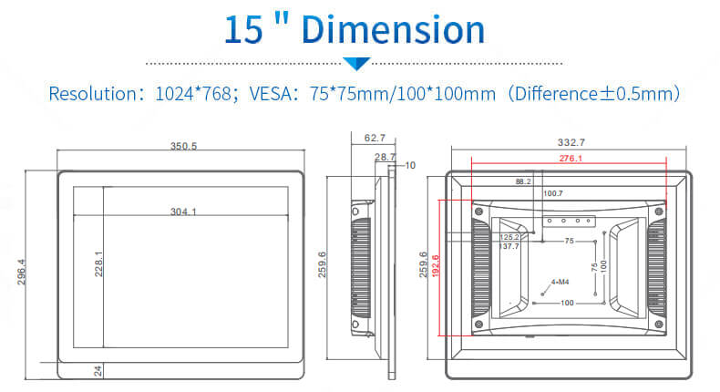 15 inch industrial panel pc