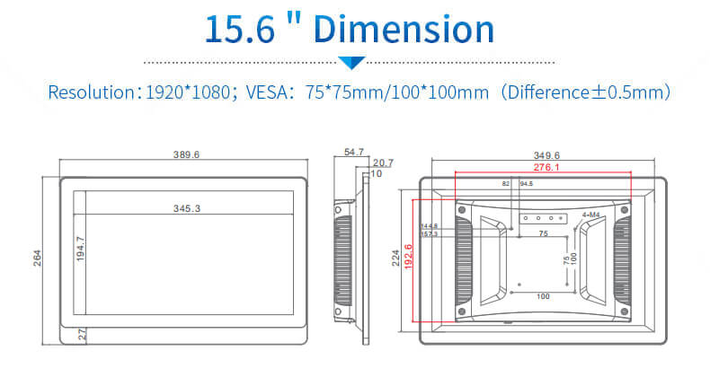 15.6 inch industrial panel pc