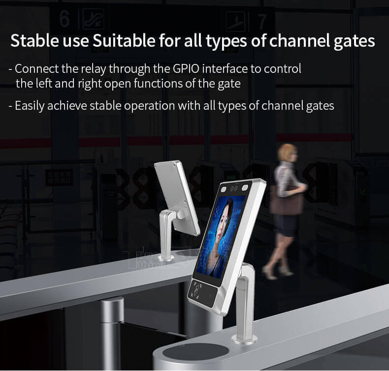 8" Facial Recognition Terminal For Turnstile Access Control