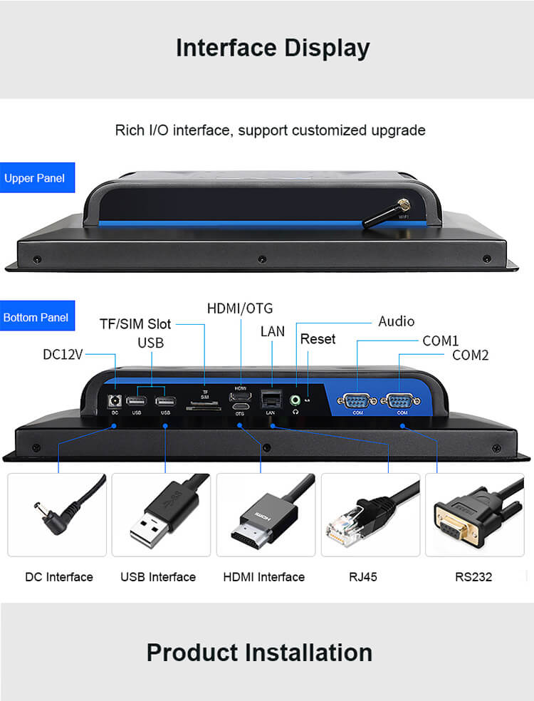 Interactive Industrial Touch Screen Monitor For Kiosk Solution