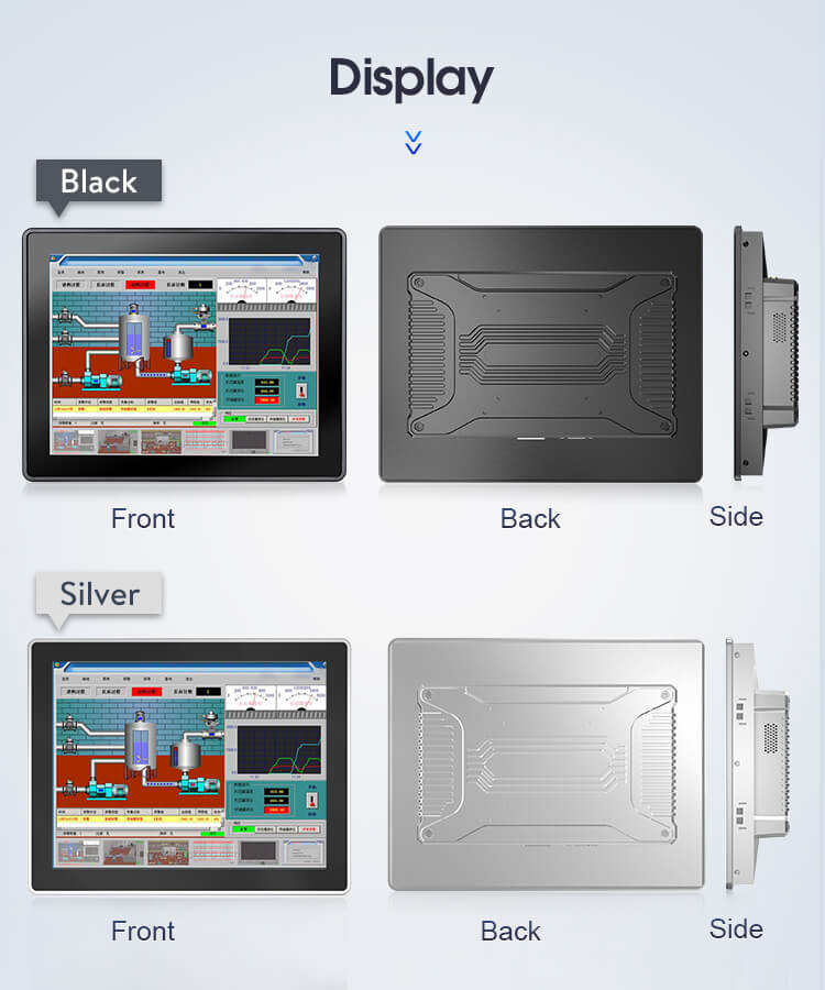 12" Industrial Durable Touch Screen Monitor Wide Viewing Angle