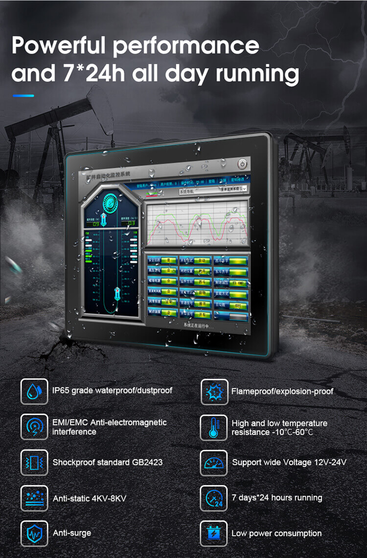 10.1" Industrial Rugged Monitor For Heavy Duty Applications