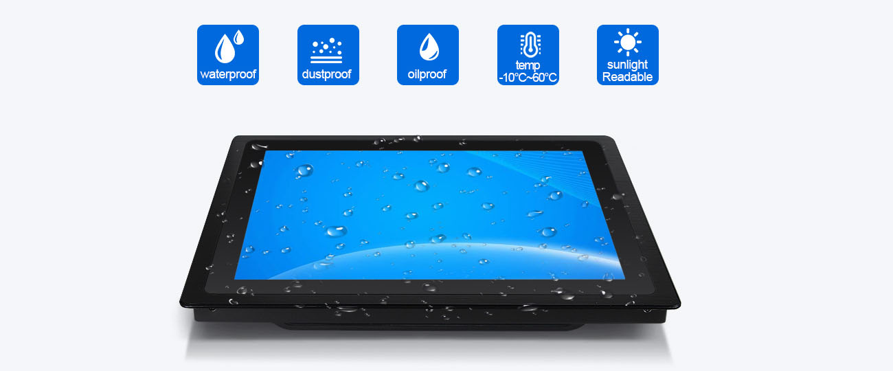 Industrial Grade LCD Monitor High Brightness Monitor IP65 Waterproof 21.5 Inch