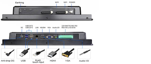 Rugged IP65 Industrial Touchscreen Computer Industrial HMI Panel PC