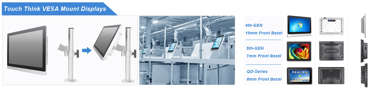 VESA Mount Industrial Touch Display Monitor Supplier