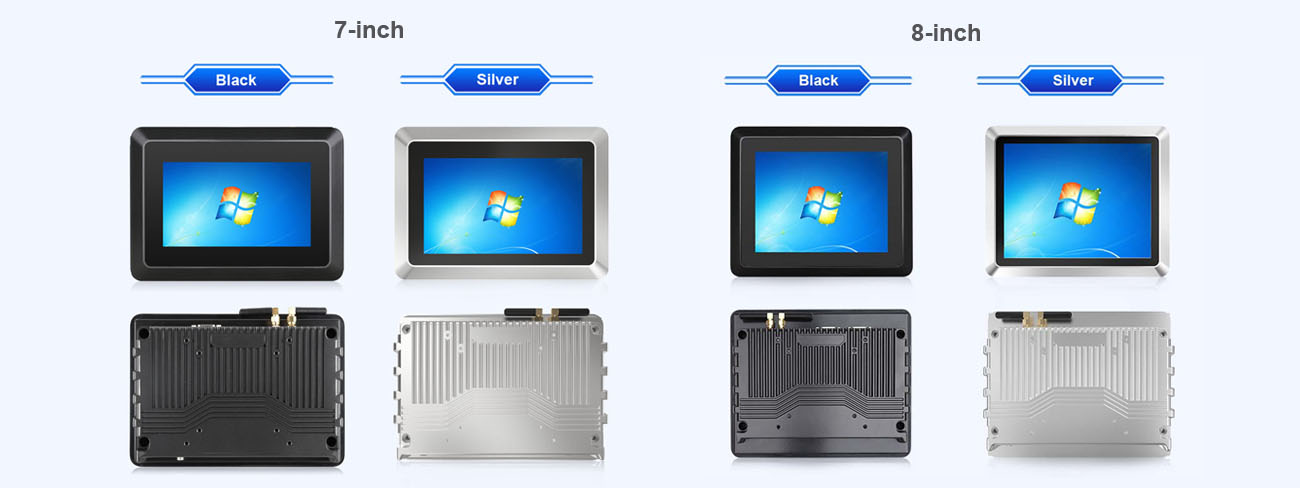 Small Size 7 inch 8 inch Industrial Flat Touch Panel PC Windows System