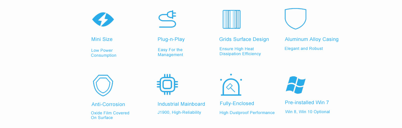 Industrial Mini PC Fanless i3 i5 i7 Industrial Box PC