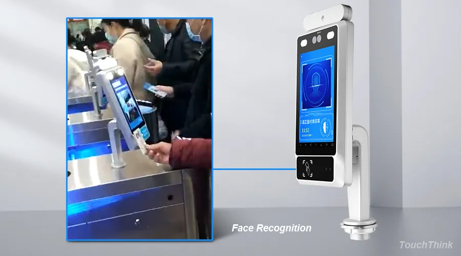 8" Face Recognition Terminals For Contactless Temperature Measurement