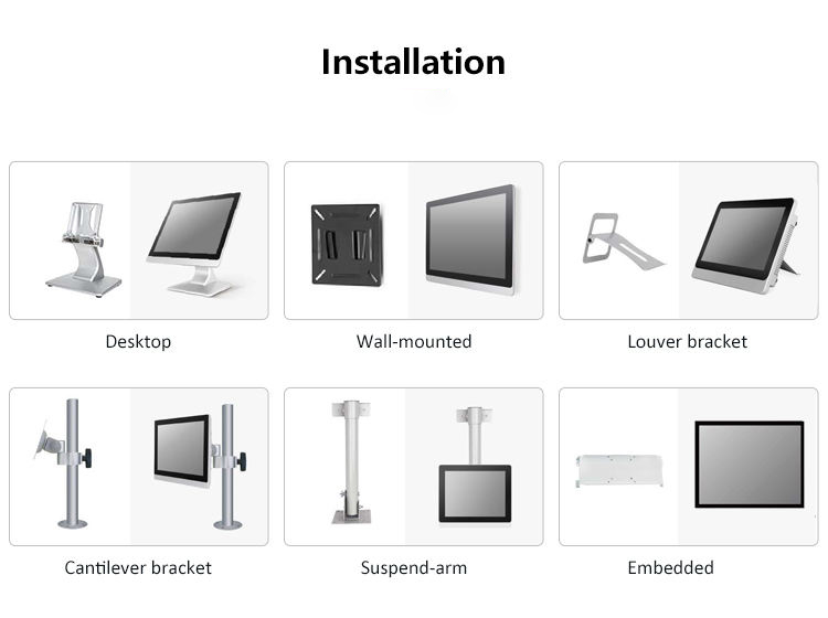 Touch Screen Computer Monitor Industrial Display Flat Panel 15.6"