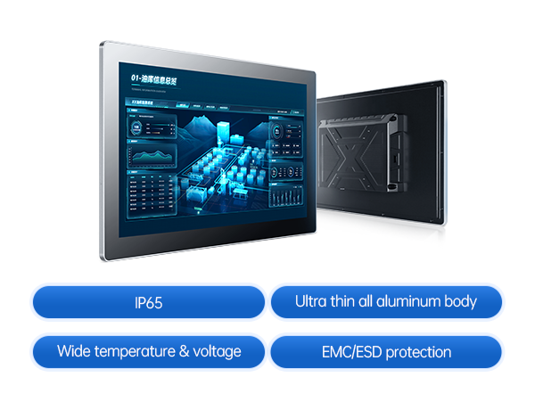 10.1" Wall Mounted Industrial LCD Display HD
