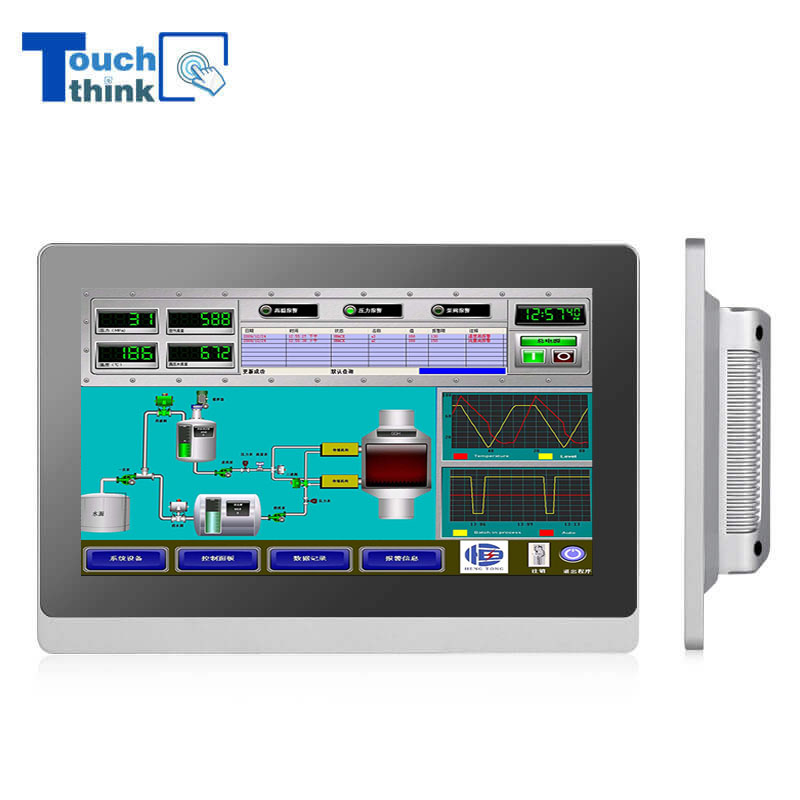 True Flat Capacitive Touch Screen Industrial LCD Monitor IP65 21.5 inch