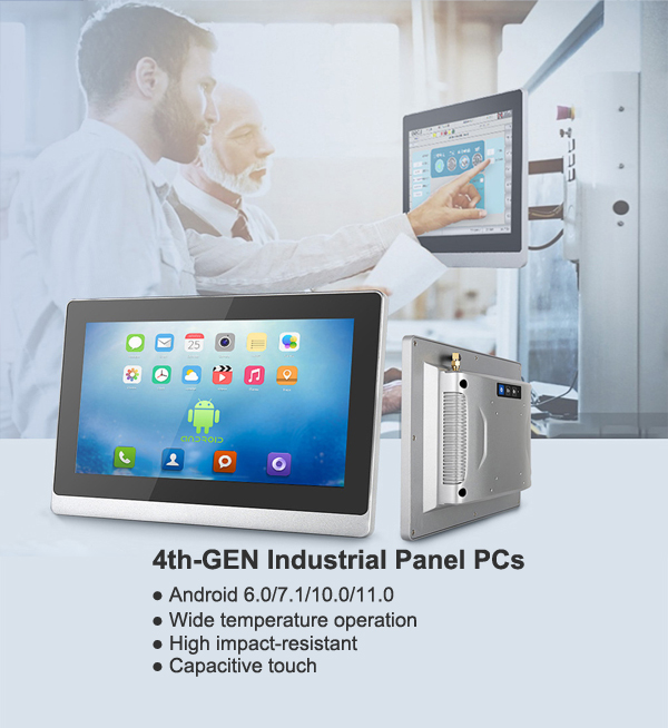 Rugged, stand-alone industrial touch panel touch monitors and industrial touch screen computers with Human Machine Interface (HMI).